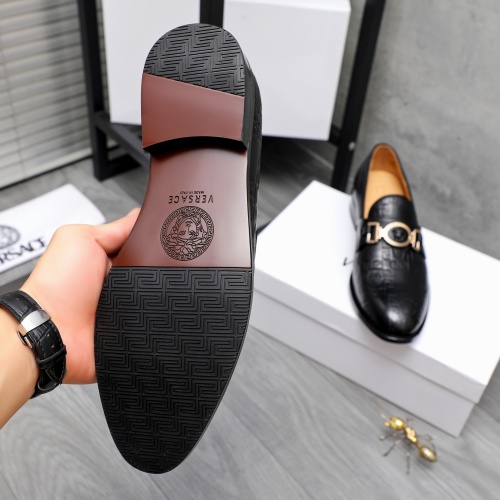 Replica Versace Leather Shoes For Men #1243903 $82.00 USD for Wholesale