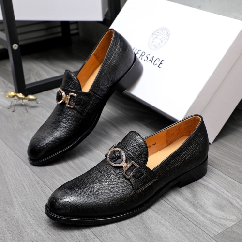 Replica Versace Leather Shoes For Men #1243904, $82.00 USD, [ITEM#1243904], Replica Versace Leather Shoes outlet from China