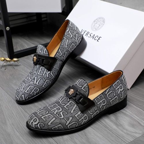 Replica Versace Leather Shoes For Men #1243906, $82.00 USD, [ITEM#1243906], Replica Versace Leather Shoes outlet from China