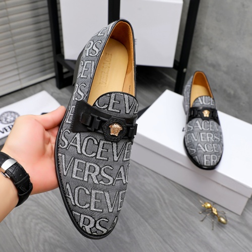 Replica Versace Leather Shoes For Men #1243906 $82.00 USD for Wholesale