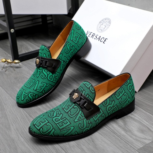 Replica Versace Leather Shoes For Men #1243907, $82.00 USD, [ITEM#1243907], Replica Versace Leather Shoes outlet from China