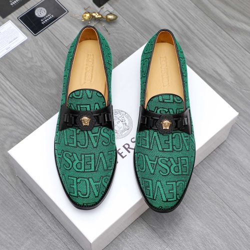 Replica Versace Leather Shoes For Men #1243907 $82.00 USD for Wholesale