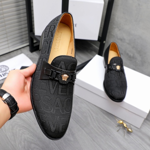 Replica Versace Leather Shoes For Men #1243908 $82.00 USD for Wholesale