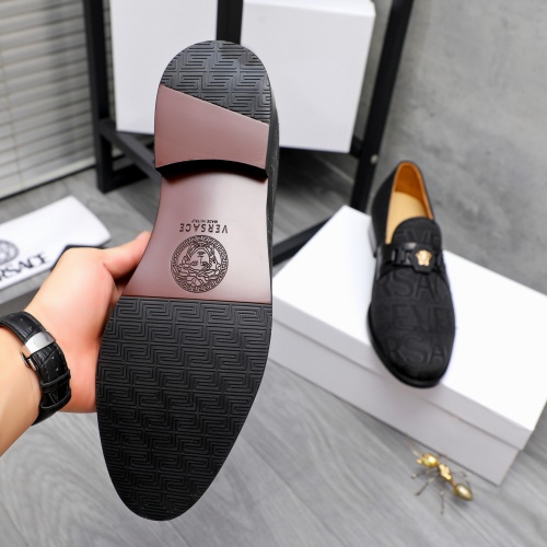 Replica Versace Leather Shoes For Men #1243908 $82.00 USD for Wholesale