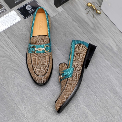 Replica Versace Leather Shoes For Men #1243911 $85.00 USD for Wholesale