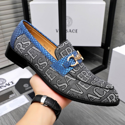 Replica Versace Leather Shoes For Men #1243912 $85.00 USD for Wholesale