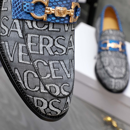 Replica Versace Leather Shoes For Men #1243912 $85.00 USD for Wholesale