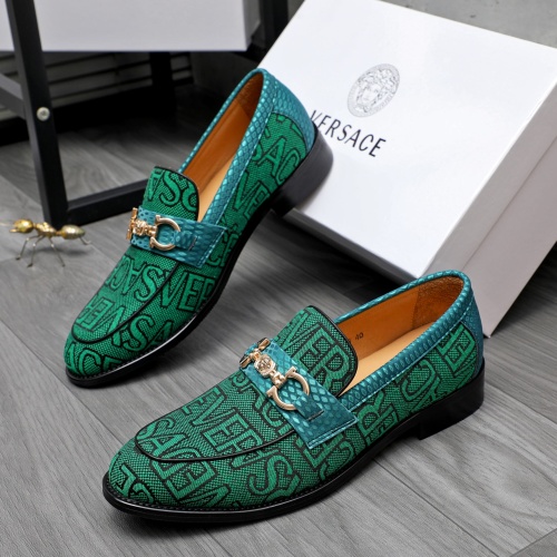 Replica Versace Leather Shoes For Men #1243913, $85.00 USD, [ITEM#1243913], Replica Versace Leather Shoes outlet from China