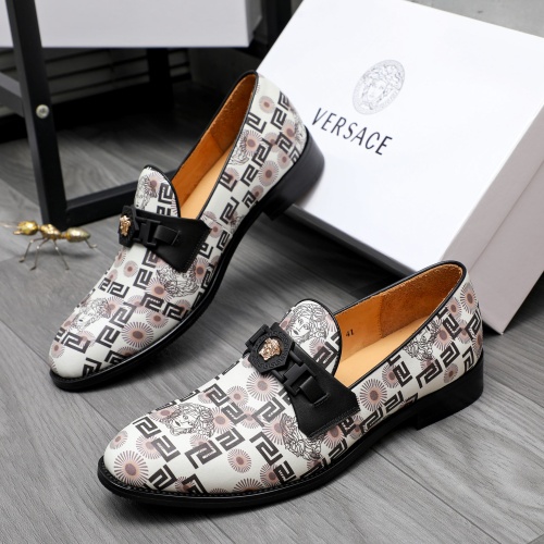 Replica Versace Leather Shoes For Men #1243917, $82.00 USD, [ITEM#1243917], Replica Versace Leather Shoes outlet from China