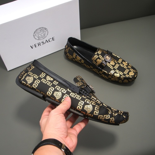 Replica Versace Leather Shoes For Men #1243919 $68.00 USD for Wholesale