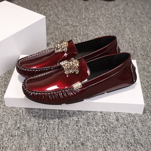 Replica Versace Leather Shoes For Men #1243921 $68.00 USD for Wholesale