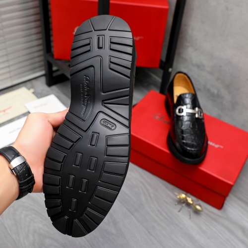 Replica Salvatore Ferragamo Leather Shoes For Men #1243972 $88.00 USD for Wholesale