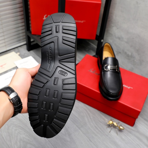 Replica Salvatore Ferragamo Leather Shoes For Men #1243974 $88.00 USD for Wholesale