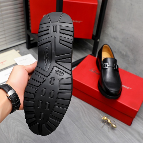 Replica Salvatore Ferragamo Leather Shoes For Men #1243988 $88.00 USD for Wholesale