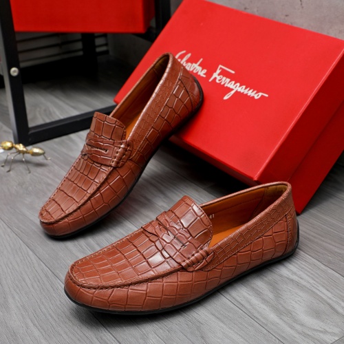 Replica Salvatore Ferragamo Leather Shoes For Men #1243991, $68.00 USD, [ITEM#1243991], Replica Salvatore Ferragamo Leather Shoes outlet from China