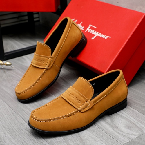 Replica Salvatore Ferragamo Leather Shoes For Men #1243997, $82.00 USD, [ITEM#1243997], Replica Salvatore Ferragamo Leather Shoes outlet from China