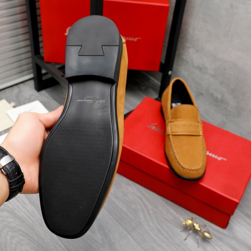 Replica Salvatore Ferragamo Leather Shoes For Men #1243997 $82.00 USD for Wholesale