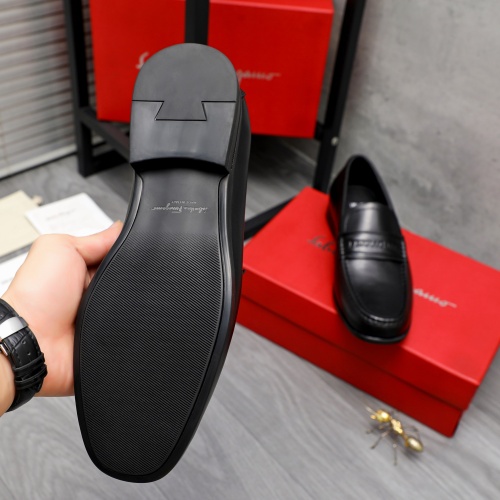 Replica Salvatore Ferragamo Leather Shoes For Men #1244001 $82.00 USD for Wholesale