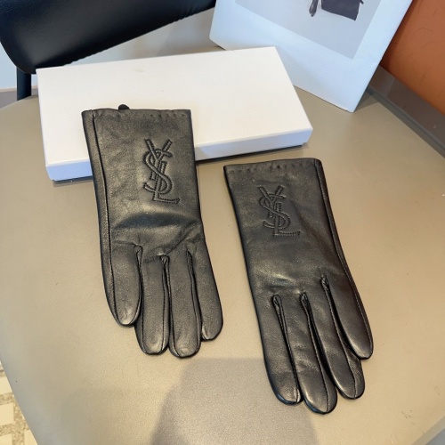 Replica Yves Saint Laurent Gloves For Women #1244626 $40.00 USD for Wholesale