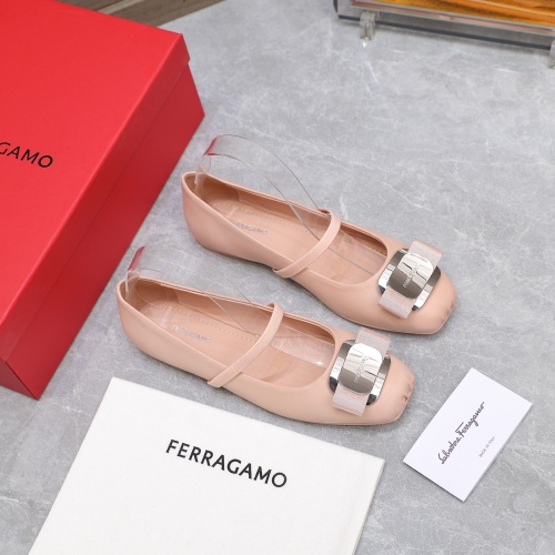 Replica Salvatore Ferragamo Flat Shoes For Women #1245289 $108.00 USD for Wholesale