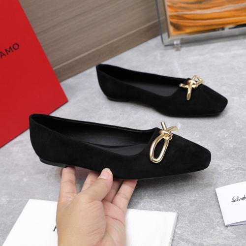 Replica Salvatore Ferragamo Flat Shoes For Women #1245314 $112.00 USD for Wholesale