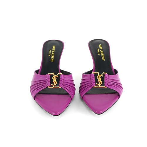 Replica Yves Saint Laurent YSL Slippers For Women #1245965 $85.00 USD for Wholesale