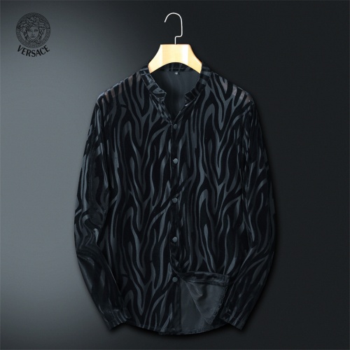 Replica Versace Shirts Long Sleeved For Men #1246430, $56.00 USD, [ITEM#1246430], Replica Versace Shirts outlet from China