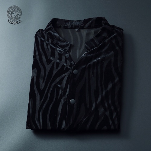 Replica Versace Shirts Long Sleeved For Men #1246430 $56.00 USD for Wholesale