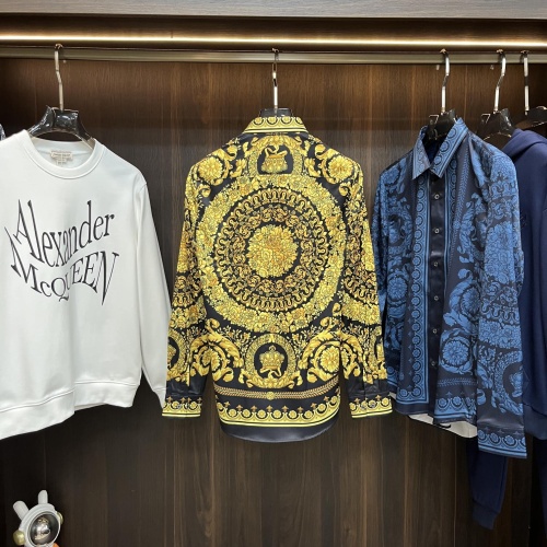 Replica Versace Shirts Long Sleeved For Men #1247198 $85.00 USD for Wholesale