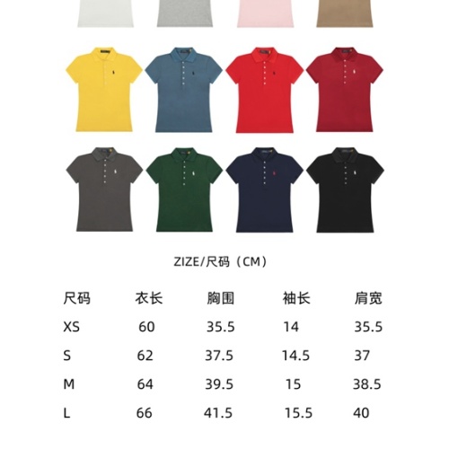 Replica Ralph Lauren Polo T-Shirts Short Sleeved For Women #1247601 $38.00 USD for Wholesale