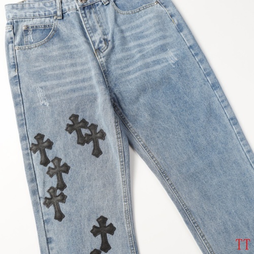 Replica Chrome Hearts Jeans For Men #1247840 $56.00 USD for Wholesale