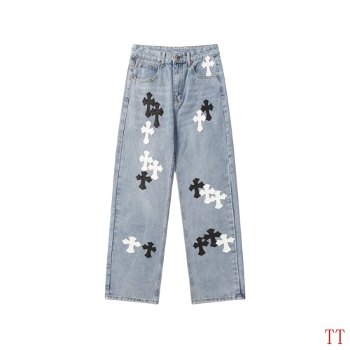 Replica Chrome Hearts Jeans For Men #1247841 $56.00 USD for Wholesale