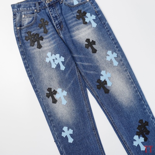 Replica Chrome Hearts Jeans For Men #1247845 $56.00 USD for Wholesale