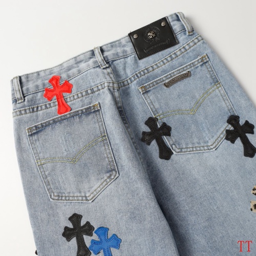 Replica Chrome Hearts Jeans For Men #1247876 $60.00 USD for Wholesale