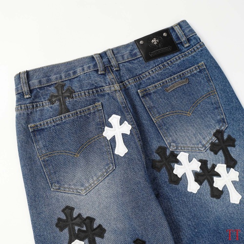 Replica Chrome Hearts Jeans For Men #1247877 $56.00 USD for Wholesale