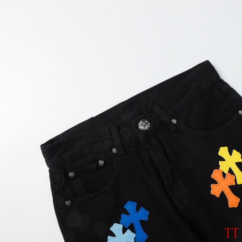 Replica Chrome Hearts Jeans For Men #1247885 $45.00 USD for Wholesale