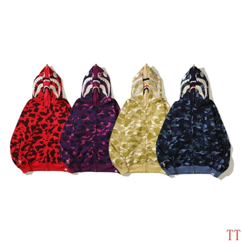 Replica Bape Hoodies Long Sleeved For Men #1248242 $60.00 USD for Wholesale