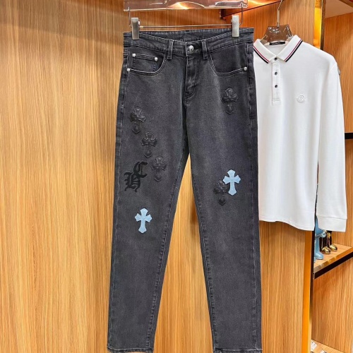 Replica Chrome Hearts Jeans For Men #1248515 $48.00 USD for Wholesale