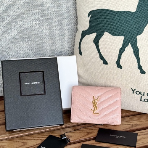 Replica Yves Saint Laurent AAA Quality Wallets #1248724 $88.00 USD for Wholesale