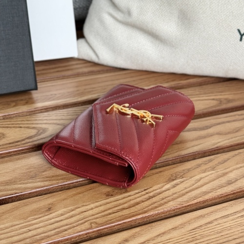 Replica Yves Saint Laurent AAA Quality Wallets #1248743 $82.00 USD for Wholesale