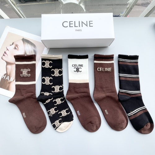 Replica Celine Socks #1249023 $29.00 USD for Wholesale