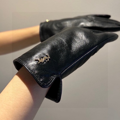 Replica Yves Saint Laurent Gloves For Women #1249301 $45.00 USD for Wholesale