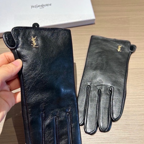 Replica Yves Saint Laurent Gloves For Women #1249301 $45.00 USD for Wholesale