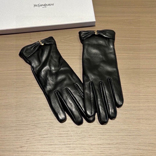 Replica Yves Saint Laurent Gloves For Women #1249302 $45.00 USD for Wholesale