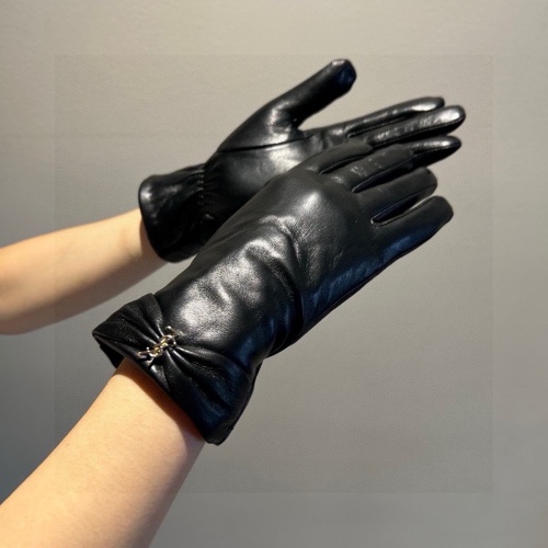 Replica Yves Saint Laurent Gloves For Women #1249302 $45.00 USD for Wholesale