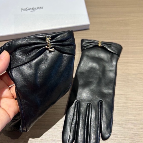 Replica Yves Saint Laurent Gloves For Women #1249302 $45.00 USD for Wholesale