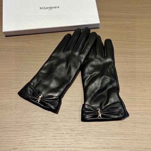 Replica Yves Saint Laurent Gloves For Women #1249302 $45.00 USD for Wholesale