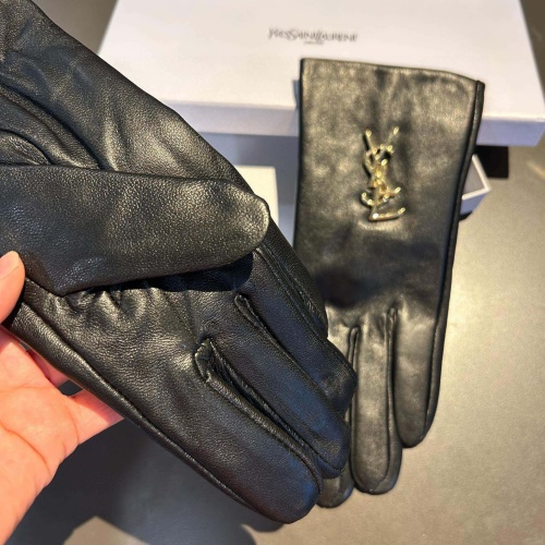 Replica Yves Saint Laurent Gloves For Women #1250710 $45.00 USD for Wholesale