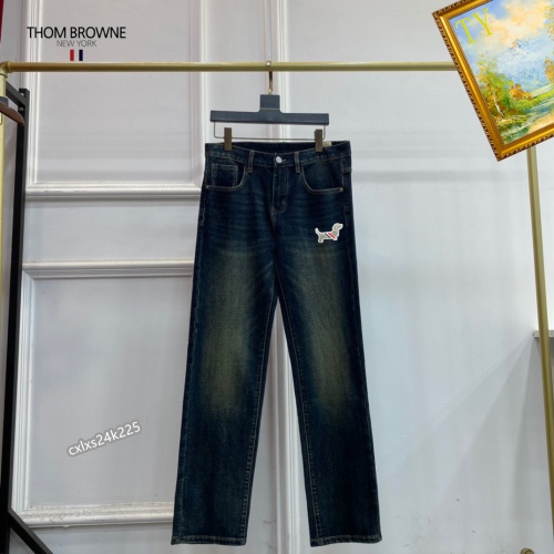 Replica Thom Browne TB Jeans For Men #1251280 $48.00 USD for Wholesale