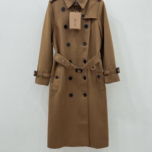 Replica Burberry Trench Coat Long Sleeved For Women #1251439, $202.00 USD, [ITEM#1251439], Replica Burberry Trench Coat outlet from China